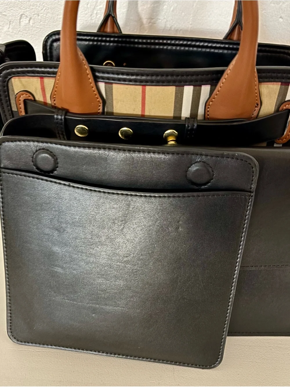 Burberry Mini Vintage Check Triple Stud Belt Bag. - Picture 7 of 9